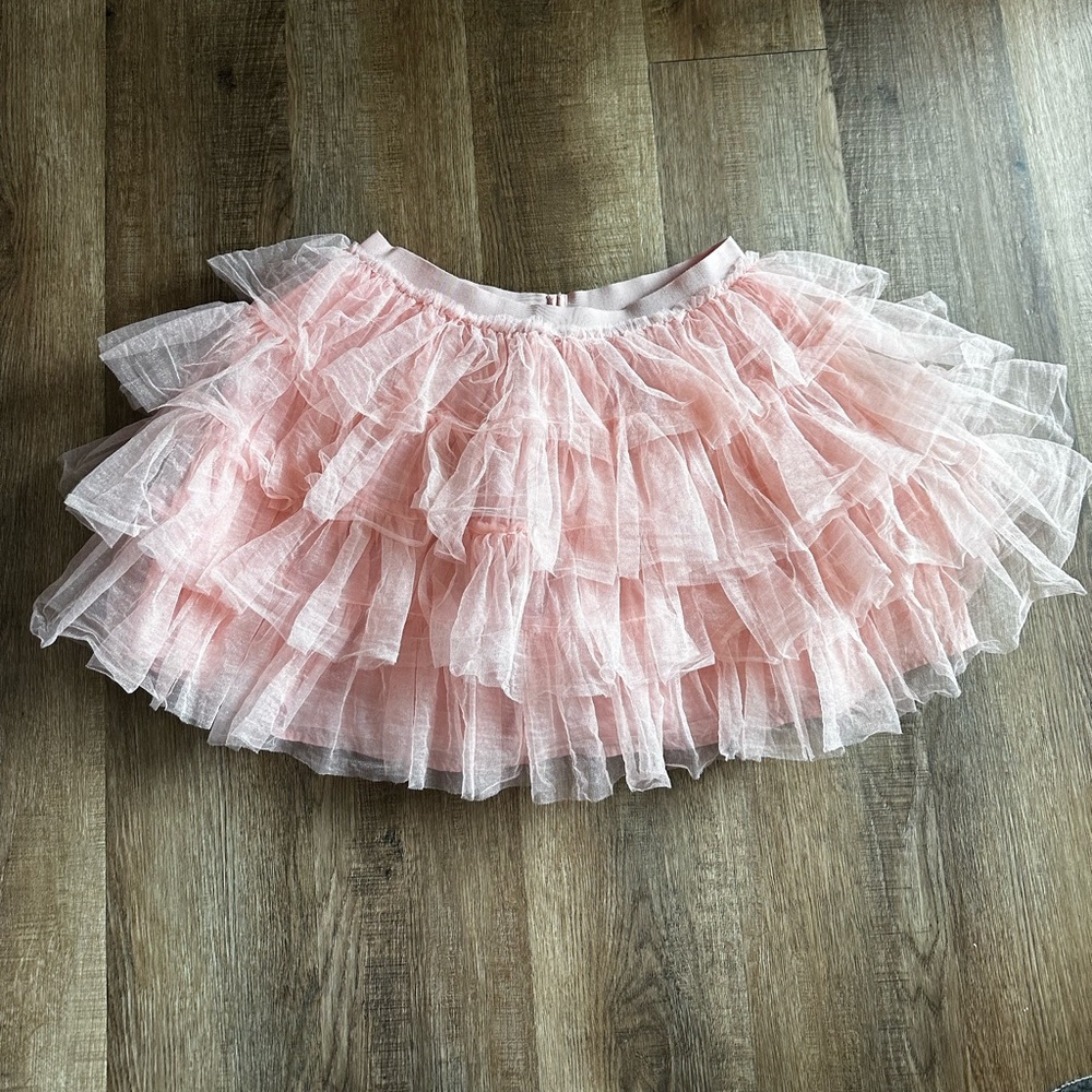 Gap Love Shack Fancy Pink layered ruffle tutu skirt
